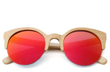 Load image into Gallery viewer, Elegant Wooden Design Classic Sunglasses Design Stylish Popular Wooden Sunglasses For Men & Women Round Bamboo Glasses Mirror Sun Glasses Retro Glasses