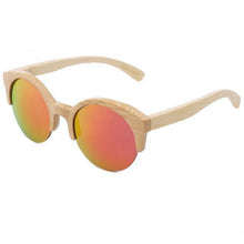 Load image into Gallery viewer, Elegant Wooden Design Classic Sunglasses Design Stylish Popular Wooden Sunglasses For Men & Women Round Bamboo Glasses Mirror Sun Glasses Retro Glasses