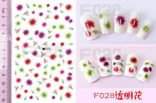 Load image into Gallery viewer, Embossed 3D Nail Stickers Blooming Flower 3D Nail Art Stickers Decals Adhesive Manicure Nail Art Tips Decoration Adhesive Abstract Face Curve Graffiti Nail Design for Acrylic Nail Supplies Designer Nail Decorations for Women Girls Kids