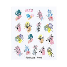 Load image into Gallery viewer, Embossed Nails Sticker 3D Flower Leaves Slider Water Transfer Nail Decals for Nail Art Transfer Sticker 3D Wave Design Decoration for Women Girls Art Stickers Decal Decoration Metallic Curve Strip Line Nail Decor