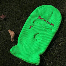 Load image into Gallery viewer, Embroidery Three-hole Balaclava Knit Hat Army Tactical CS Winter Ski Riding Mask Beanie Prom Party Mask Warm Mask Three 3 Hole Balaclava Knit Hat Ski Mask 3-Hole Knit Hat Full Face Cover Balaclava Hats Funny Party Embroidery Beanies Caps