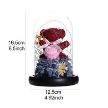 Load image into Gallery viewer, Enchanted Red Rose Teddy Bear In Glass Dome With LED Light - Best Wedding Decoration Birthday Valentine's Day Gift