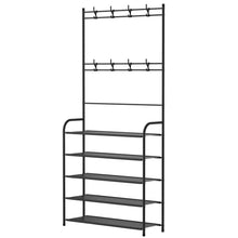 Load image into Gallery viewer, Entryway Coat Hat Rack Shoe Storage Shelf