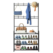Load image into Gallery viewer, Entryway Coat Hat Rack Shoe Storage Shelf
