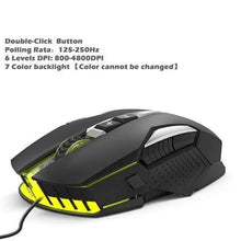Load image into Gallery viewer, Ergonomic Design Wired RGB Professional Gaming Mouse Optical Gamer Mice Adjustable DPI Mouse With Backlight For Computer
