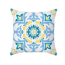 Load image into Gallery viewer, Ethnic Floral Patterns Sofa Cushion Cases Nordic Geometric Simple Blue Modern Decorative Throw Pillow Case Cushion Case For Room Bedroom Pillows Case Bohemian Decor Home Pillows 45x45CM