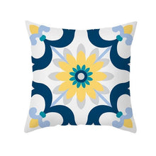 Load image into Gallery viewer, Ethnic Floral Patterns Sofa Cushion Cases Nordic Geometric Simple Blue Modern Decorative Throw Pillow Case Cushion Case For Room Bedroom Pillows Case Bohemian Decor Home Pillows 45x45CM