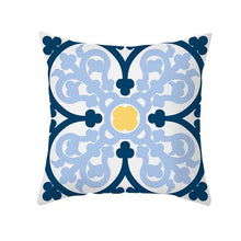 Load image into Gallery viewer, Ethnic Floral Patterns Sofa Cushion Cases Nordic Geometric Simple Blue Modern Decorative Throw Pillow Case Cushion Case For Room Bedroom Pillows Case Bohemian Decor Home Pillows 45x45CM