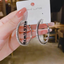 Load image into Gallery viewer, Exquisite Large Hoop Earrings - Sparkling Statement Jewelry