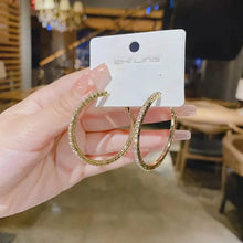 Load image into Gallery viewer, Exquisite Large Hoop Earrings - Sparkling Statement Jewelry
