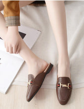 Load image into Gallery viewer, Exquisite Woman Slides Outdoor Platform Slippers Square Ladies Mules Slip On Comfortable Pointed Toe Womens Loafers Women's Flats Mules Loafers Shoes For Women