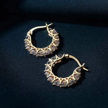 Load image into Gallery viewer, Exquisite Zirconia Hoop Earrings