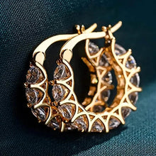 Load image into Gallery viewer, Exquisite Zirconia Hoop Earrings