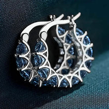 Load image into Gallery viewer, Exquisite Zirconia Hoop Earrings