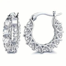 Load image into Gallery viewer, Exquisite Zirconia Hoop Earrings