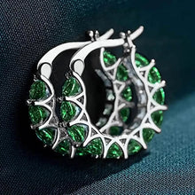 Load image into Gallery viewer, Exquisite Zirconia Hoop Earrings