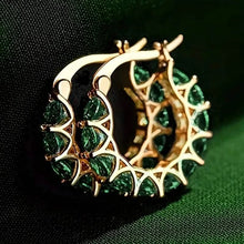 Load image into Gallery viewer, Exquisite Zirconia Hoop Earrings
