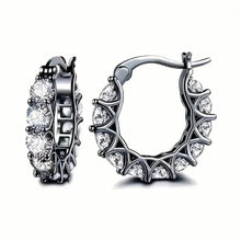Load image into Gallery viewer, Exquisite Zirconia Hoop Earrings