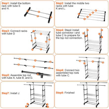 Load image into Gallery viewer, Extendable Garment Hanging Rack