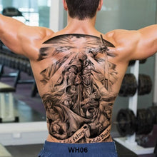 Load image into Gallery viewer, Extra Large Back Temporary Lion Tatoo Sticker Waterproof Black Luxury Big Modern Design For Mens