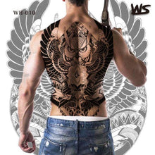 Load image into Gallery viewer, Extra Large Back Temporary Lion Tatoo Sticker Waterproof Black Luxury Big Modern Design For Mens