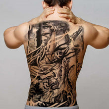 Load image into Gallery viewer, Extra Large Back Temporary Lion Tatoo Sticker Waterproof Black Luxury Big Modern Design For Mens