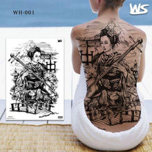 Load image into Gallery viewer, Extra Large Back Temporary Lion Tatoo Sticker Waterproof Black Luxury Big Modern Design For Mens