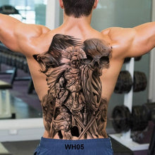 Load image into Gallery viewer, Extra Large Back Temporary Lion Tatoo Sticker Waterproof Black Luxury Big Modern Design For Mens