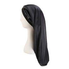 Load image into Gallery viewer, Extra Long Satin Bonnet Sleep Cap Long Bonnet for Braids Hair Loose Cap