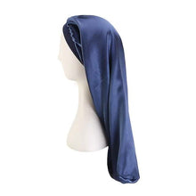 Load image into Gallery viewer, Extra Long Satin Bonnet Sleep Cap Long Bonnet for Braids Hair Loose Cap