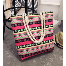 Load image into Gallery viewer, Eye-Catching Fashionable Folding Women Big Size Handbag Ladies Casual Flower Printing Canvas Graffiti Shoulder Bag