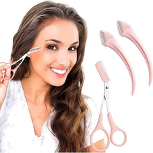 Load image into Gallery viewer, Eyebrow Trimmer Scissors with Comb