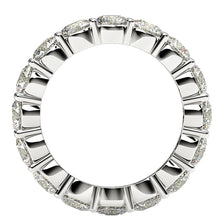 Load image into Gallery viewer, Round Cut Lab Grown Diamond Eternity Ring in 14k White Gold (4 cttw FG/VS2)