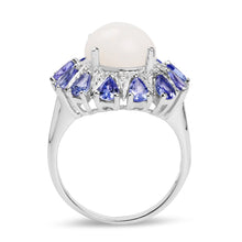 Load image into Gallery viewer, 4.25 Carat Genuine Opal, Tanzanite & White Topaz .925 Sterling Silver Ring