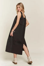 Load image into Gallery viewer, Drawstring Slit Back Cargo Summer Dress For Women – Trendy Utility-Inspired Dress with Adjustable Fit and Slit Back for Casual and Everyday Wear