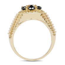 Load image into Gallery viewer, 0.91 Carat Genuine Black Diamond .925 Sterling Silver Ring