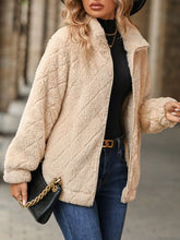 Load image into Gallery viewer, Women's Fuzzy Zip-Up Jacket with Pockets – Soft & Cozy Long Sleeve Outerwear