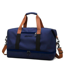 Load image into Gallery viewer, Nylon Duffel Bag for Travel – Large Capacity, Foldable, Shoe Compartment – Men & Women