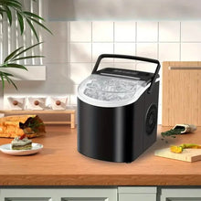 Load image into Gallery viewer, Countertop Portable Ice Maker – 26lb/24h, 9 Cubes/6min, Black