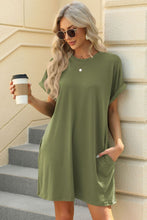 Load image into Gallery viewer, Short Sleeve Mini Dress with Pockets Casual & Stylish Everyday Wear