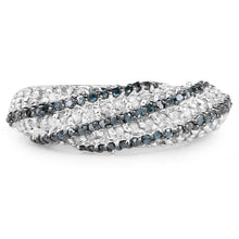 Load image into Gallery viewer, 1.25 Carat Genuine Blue Diamond & White Diamond .925 Sterling Silver Ring