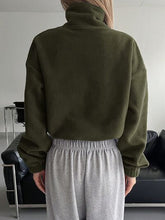 Load image into Gallery viewer, Stylish Zip-Up Long Sleeve Cropped Jacket Trendy & Lightweight Outerwear for a Chic Look