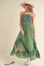Load image into Gallery viewer, Ditsy Floral Ruffled Hem Maxi Cami Dress For Women –Romantic Floral Print, Flowy Maxi Length, Feminine & Elegant Design for Casual & Special Occasions