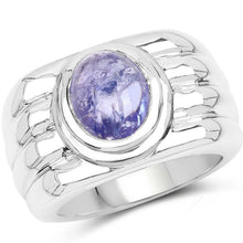 Load image into Gallery viewer, 3.55 Carat Genuine Tanzanite .925 Sterling Silver Ring