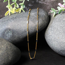 Load image into Gallery viewer, Bar Links Pendant Chain in 14k Two Tone Gold (1.4mm)