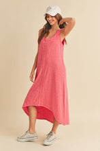 Load image into Gallery viewer, High-Low Hem Scoop Neck Midi Tank Dress For Women – Trendy, Versatile & Comfortable for Any Occasion
