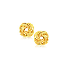 Load image into Gallery viewer, 14k Yellow Gold Intertwined Love Knot Stud Earrings