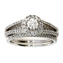 Load image into Gallery viewer, 1.00ct Diamond Engagement Ring Set 14KT White Gold