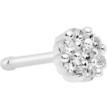 Load image into Gallery viewer, 20G 1/4 Clear CZ Gem Cute Cluster Nose Bone