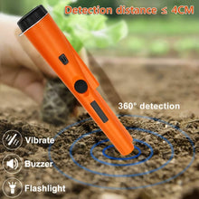 Load image into Gallery viewer, 360° Pinpointer Metal Detector with LED, Vibration & Holster (Orange)